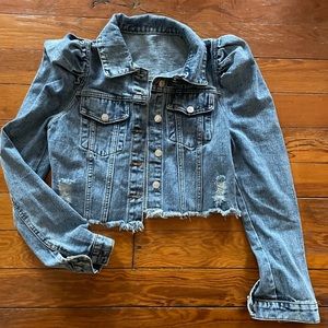 Cropped jean jacket!